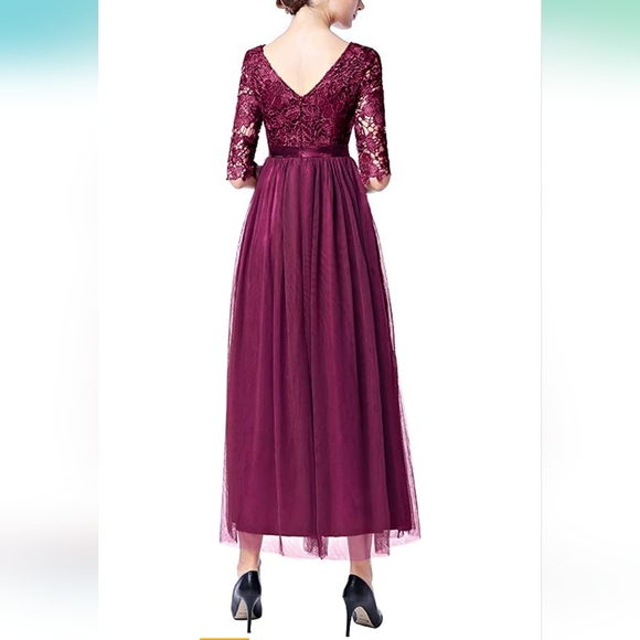 IBTOM CASTLE Women's Floral Lace Tulle Half Sleeve size 16 - Picture 3 of 16